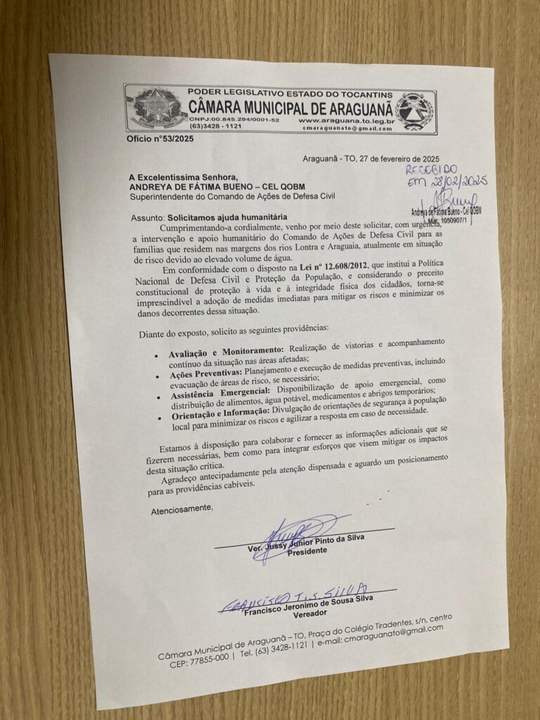 WhatsApp-Image-2025-02-28-at-11.36.52-768x1024 Ofício Presidente da Câmara de Araguanã Jussy Jr e Vereador Gordo Pesim sobre as famílias que estão na área de risco