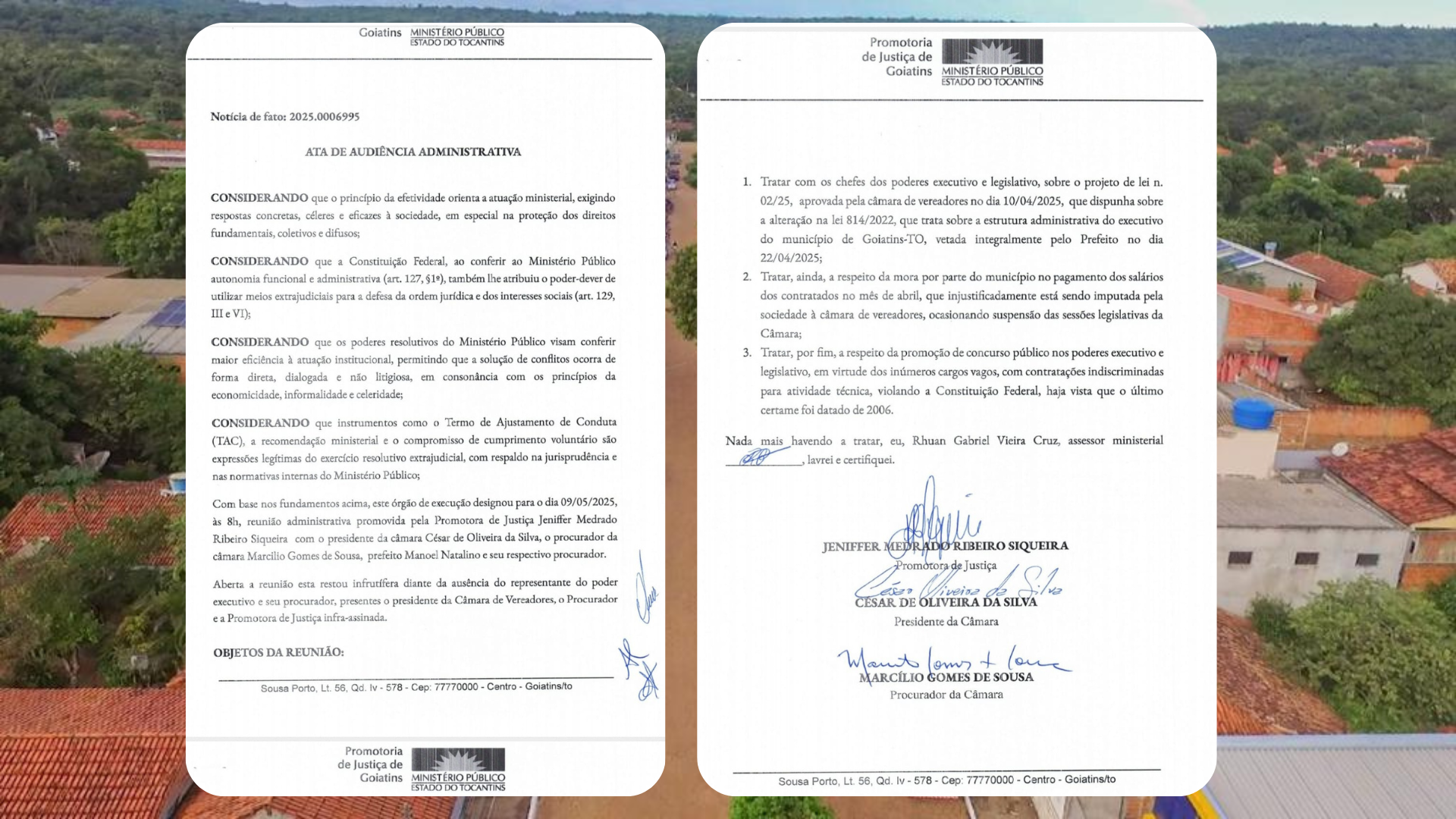 Prefeito de Goiatins não comparece a reunião do MPTO sobre pagamento dos servidores contratados